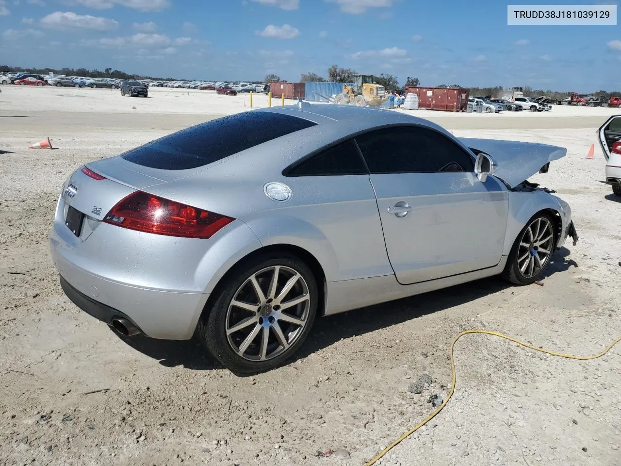 2008 Audi Tt 3.2 Quattro VIN: TRUDD38J181039129 Lot: 77385424