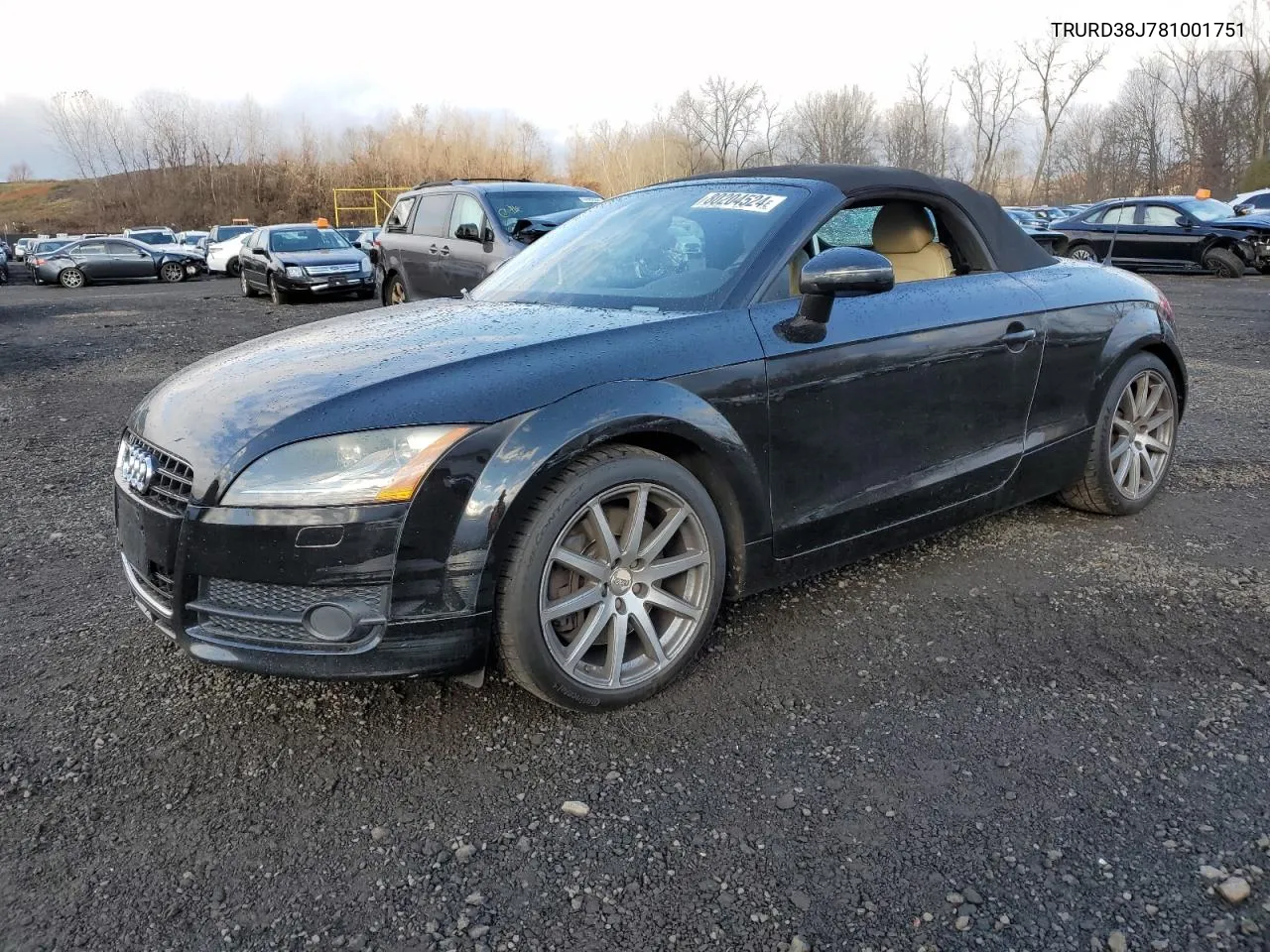 2008 Audi Tt 3.2 Quattro VIN: TRURD38J781001751 Lot: 80204524