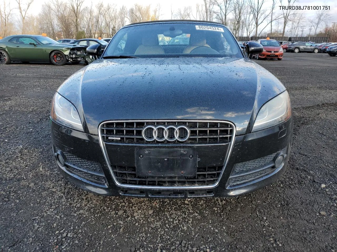 2008 Audi Tt 3.2 Quattro VIN: TRURD38J781001751 Lot: 80204524