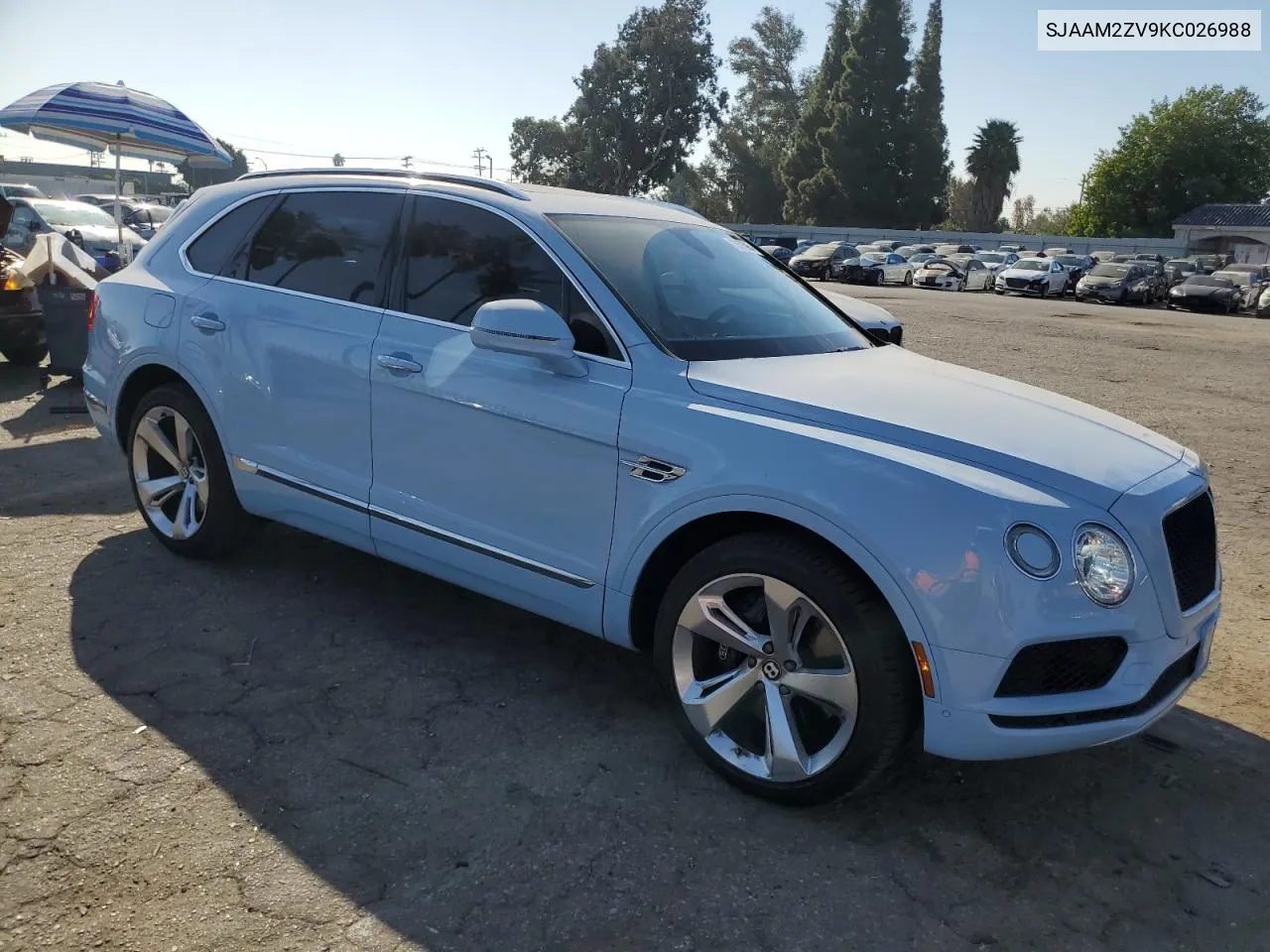 2019 Bentley Bentayga VIN: SJAAM2ZV9KC026988 Lot: 73576964