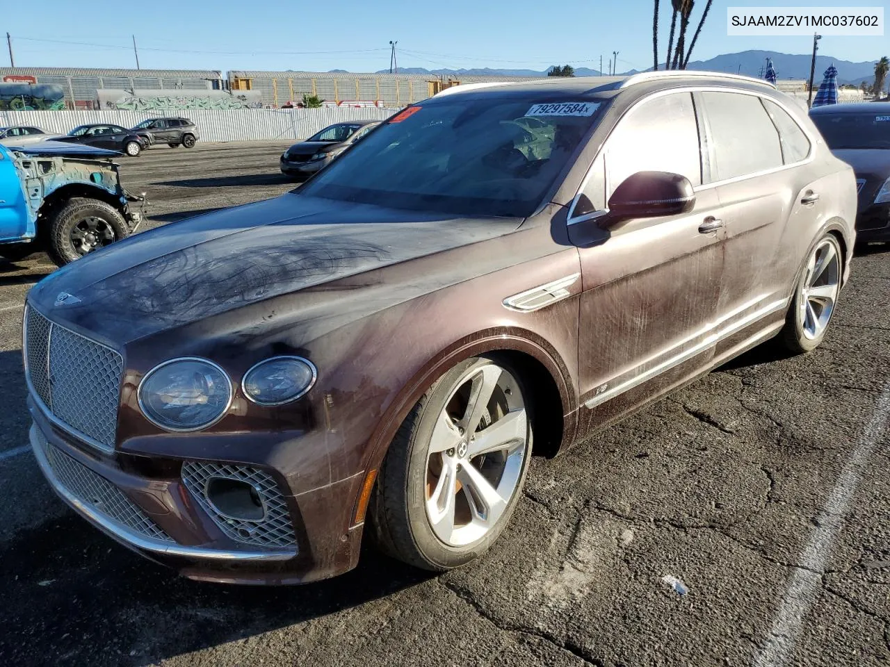 2021 Bentley Bentayga VIN: SJAAM2ZV1MC037602 Lot: 79297584