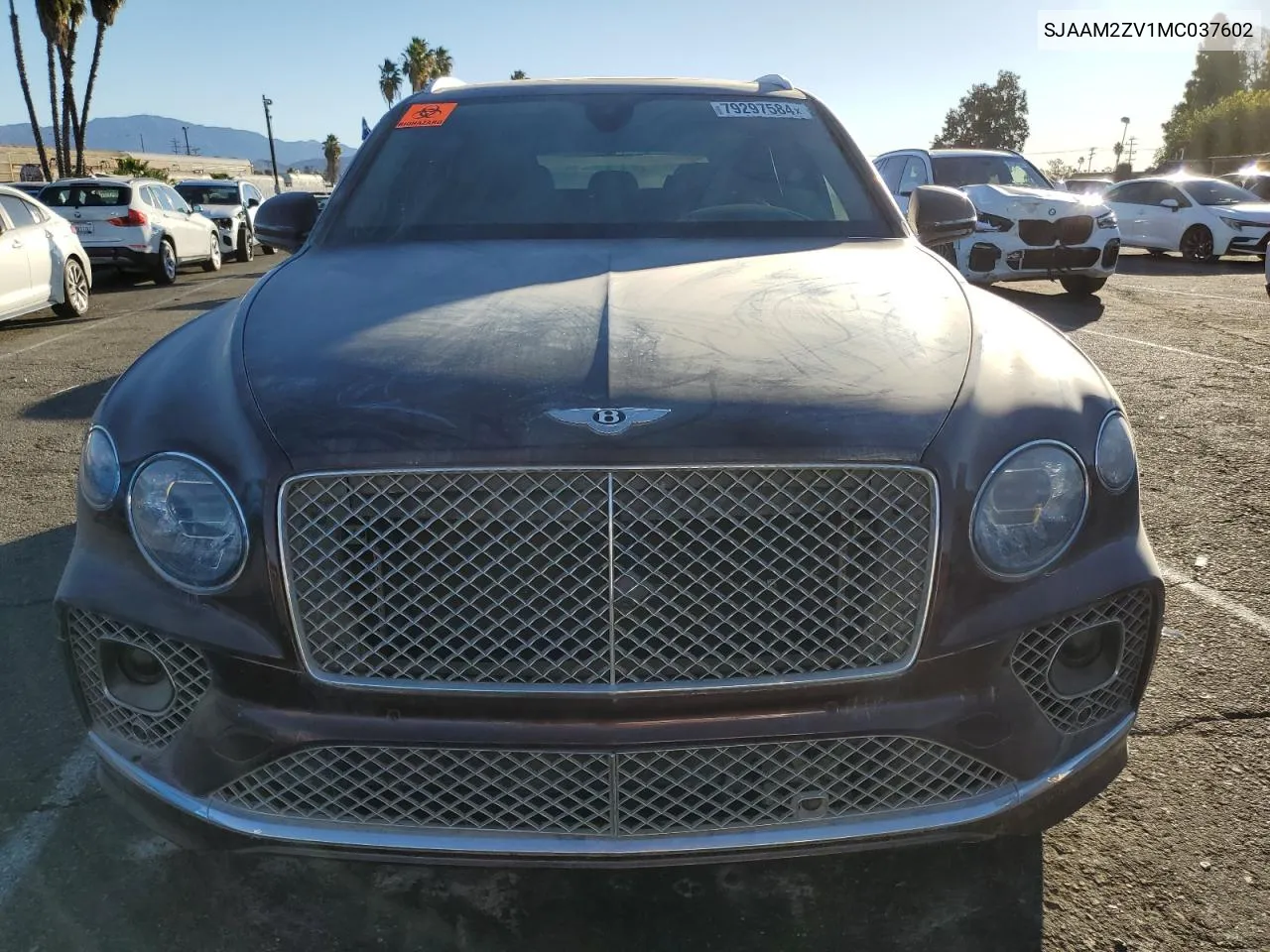 2021 Bentley Bentayga VIN: SJAAM2ZV1MC037602 Lot: 79297584