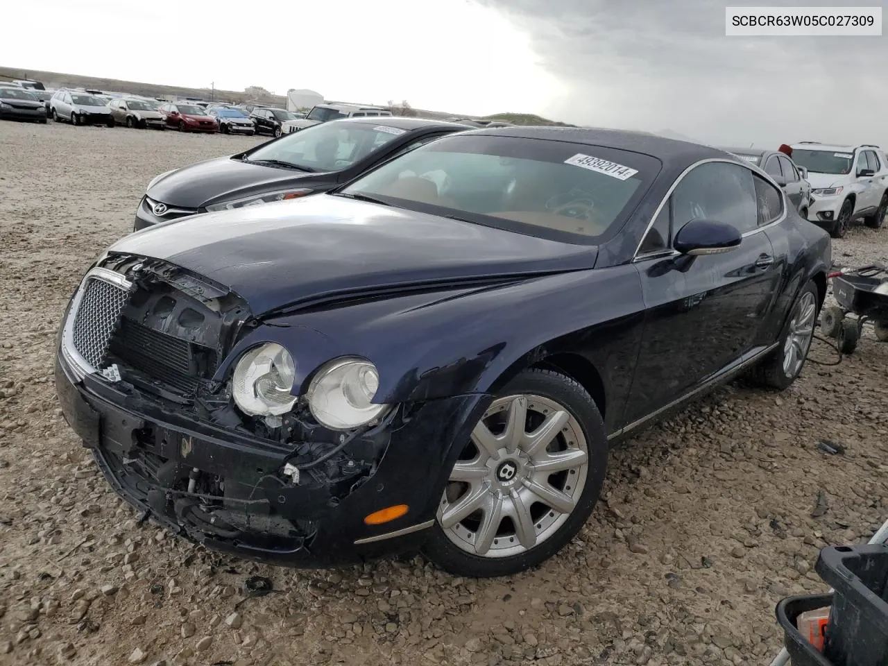 2005 Bentley Continental Gt VIN: SCBCR63W05C027309 Lot: 49392014