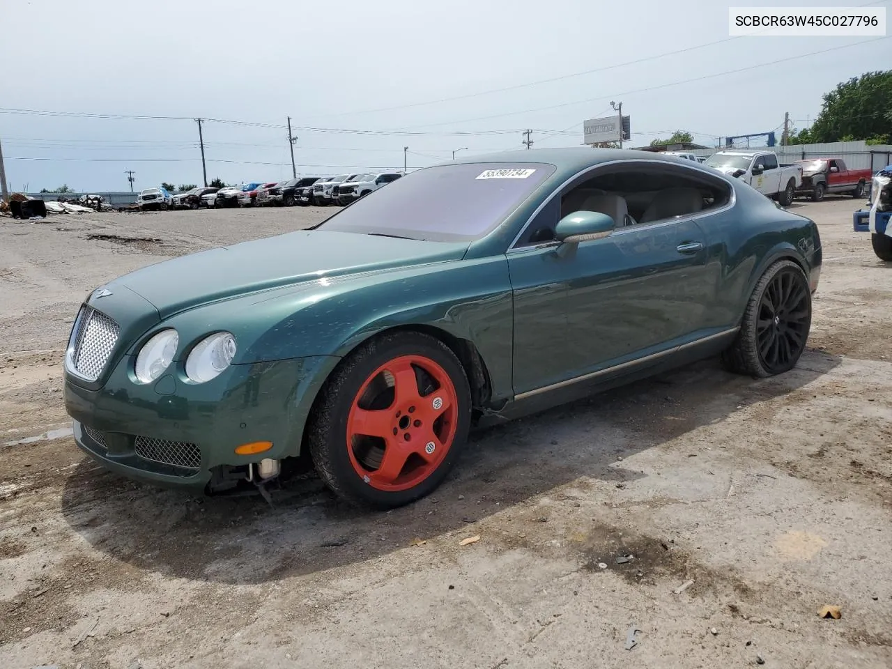 2005 Bentley Continental Gt VIN: SCBCR63W45C027796 Lot: 55390734