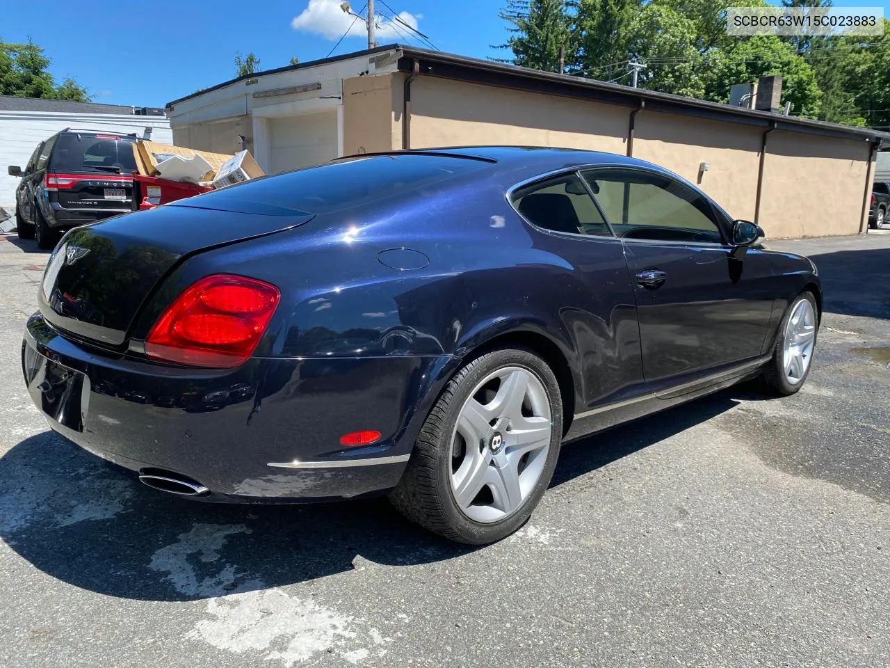 2005 Bentley Continental Gt VIN: SCBCR63W15C023883 Lot: 70223584