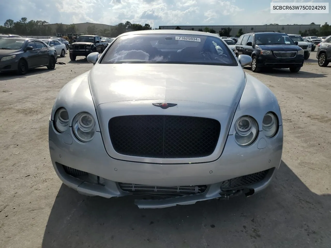 2005 Bentley Continental Gt VIN: SCBCR63W75C024293 Lot: 71625934