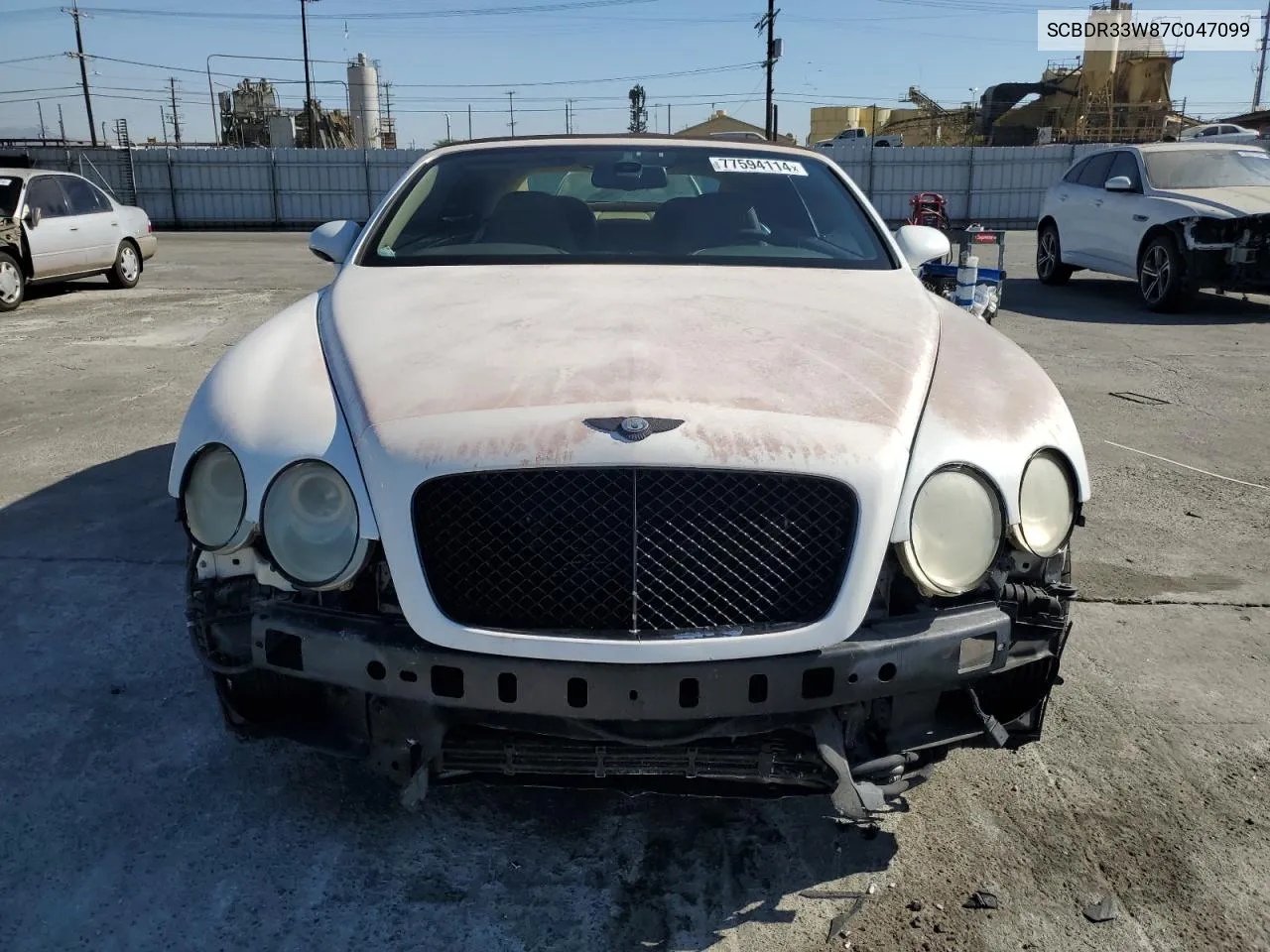 2007 Bentley Continental Gtc VIN: SCBDR33W87C047099 Lot: 77594114