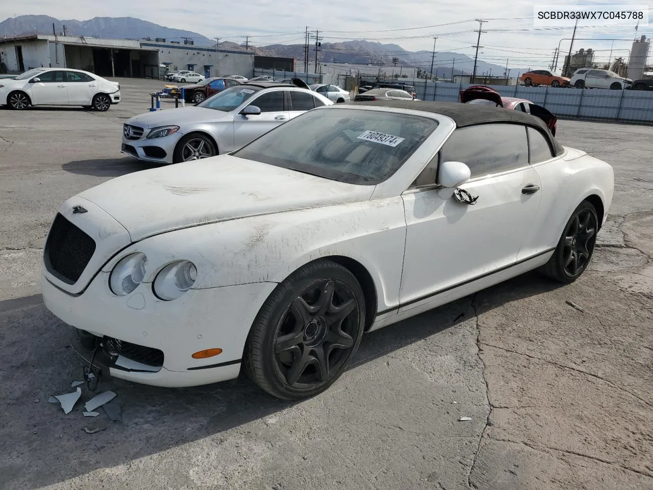 2007 Bentley Continental Gtc VIN: SCBDR33WX7C045788 Lot: 78049374