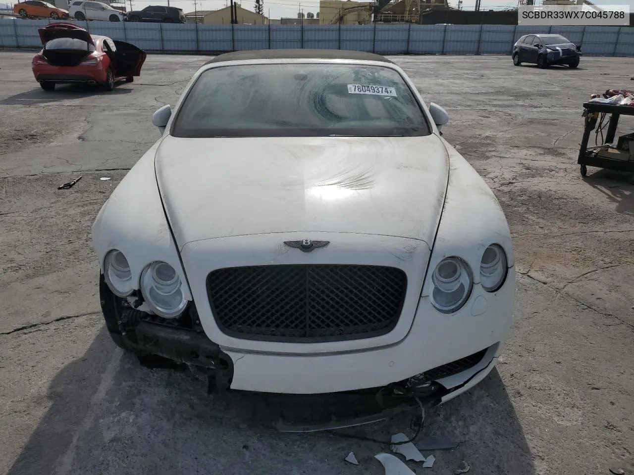 2007 Bentley Continental Gtc VIN: SCBDR33WX7C045788 Lot: 78049374