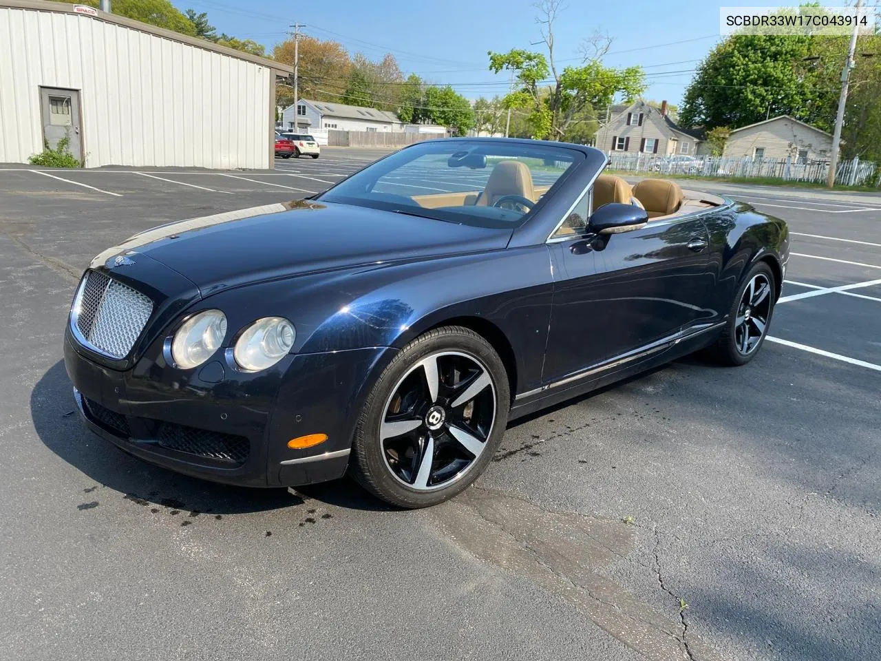 2007 Bentley Continenta VIN: SCBDR33W17C043914 Lot: 79997774