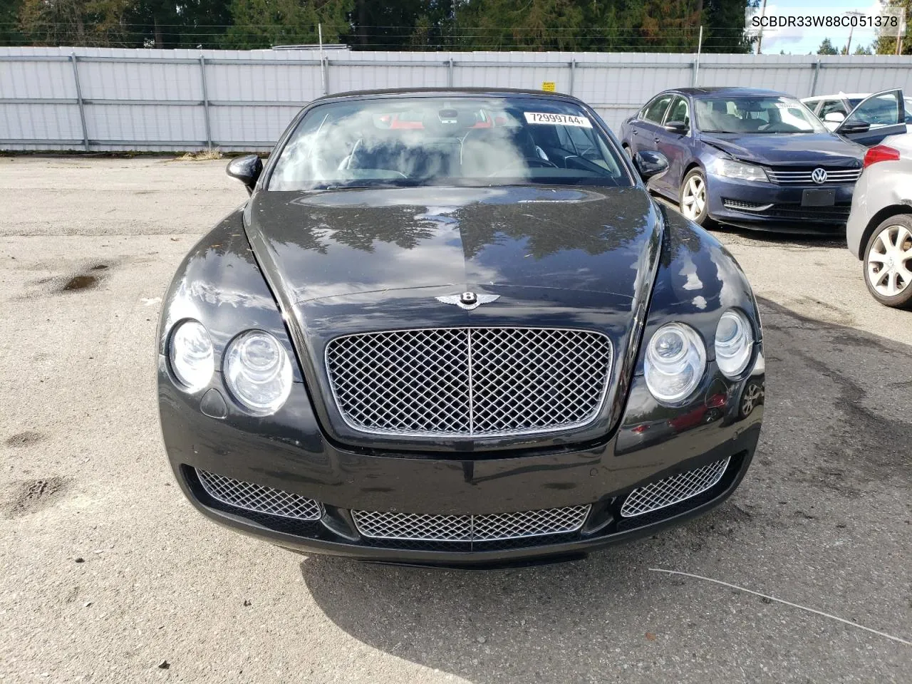 2008 Bentley Continental Gtc VIN: SCBDR33W88C051378 Lot: 72999744