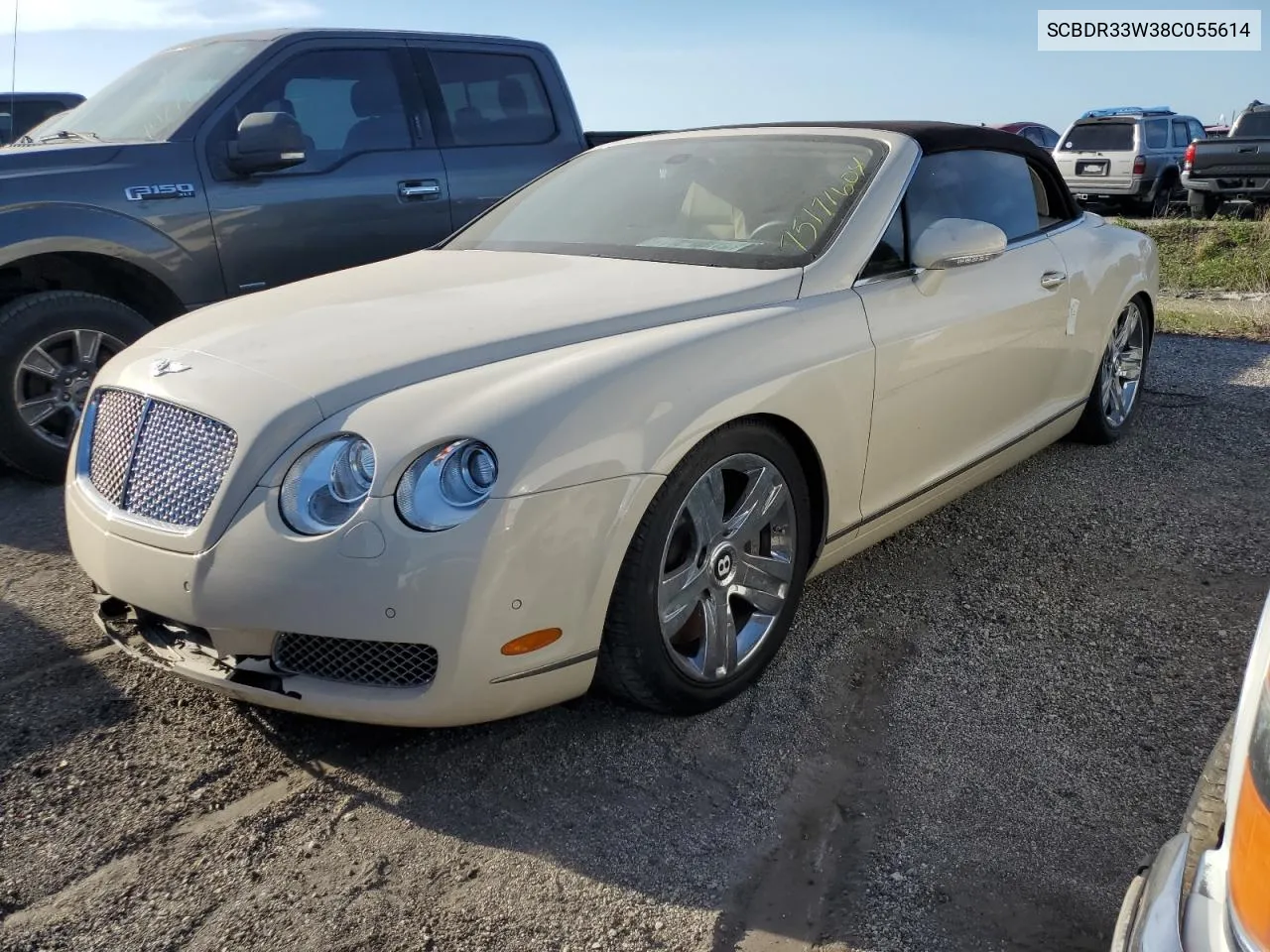 2008 Bentley Continental Gtc VIN: SCBDR33W38C055614 Lot: 75171604