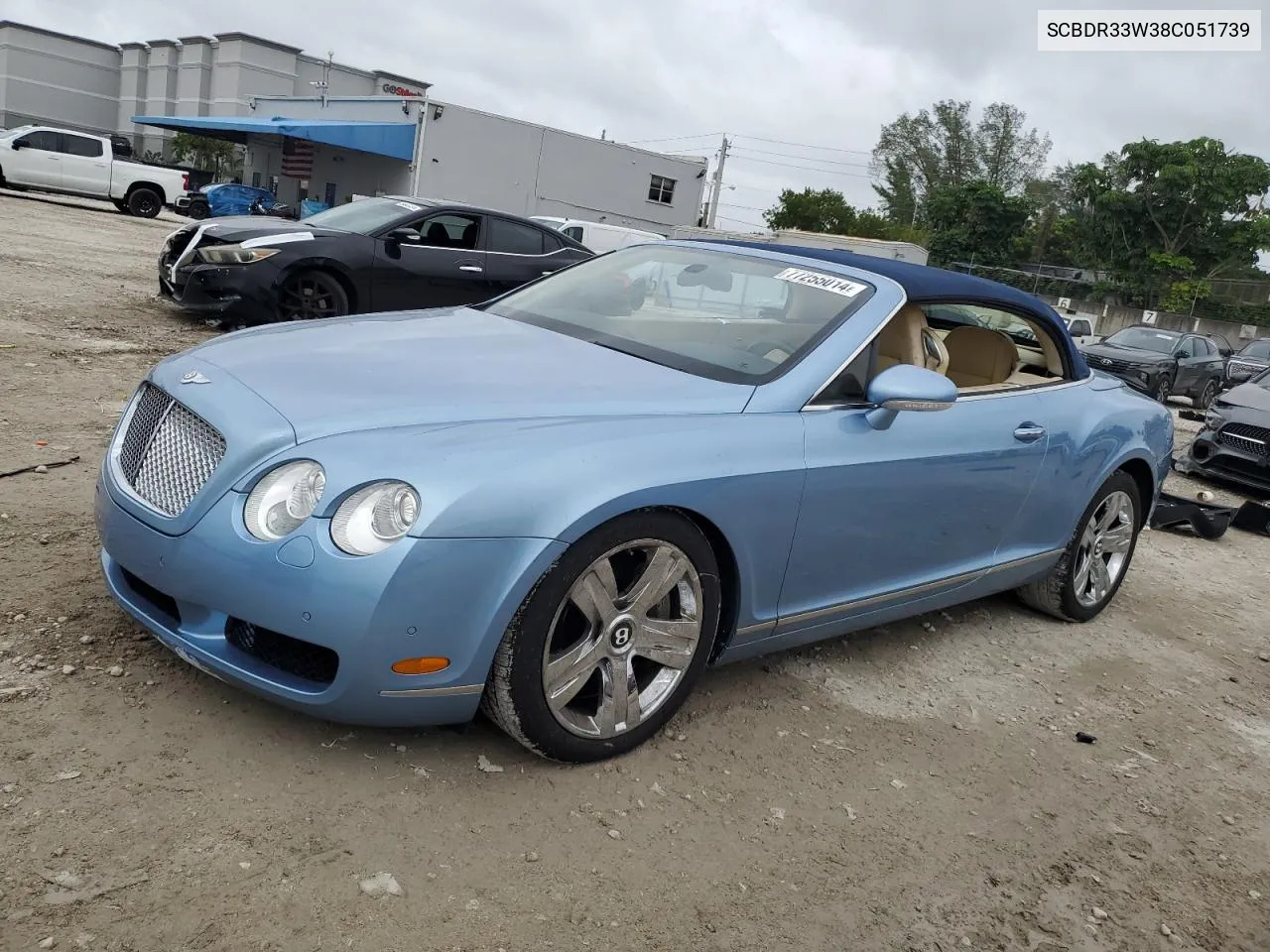 2008 Bentley Continental Gtc VIN: SCBDR33W38C051739 Lot: 77255014