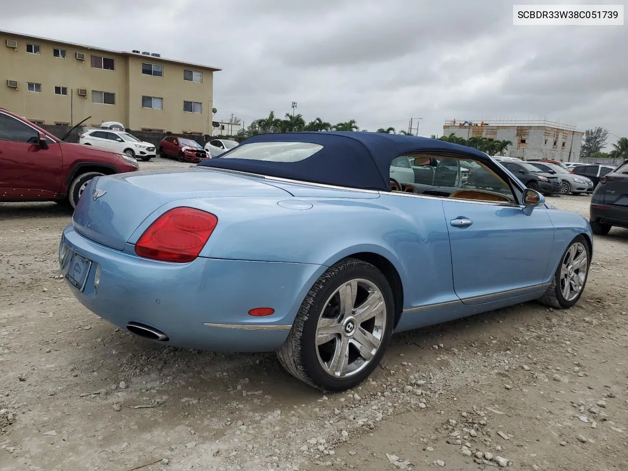 2008 Bentley Continental Gtc VIN: SCBDR33W38C051739 Lot: 77255014