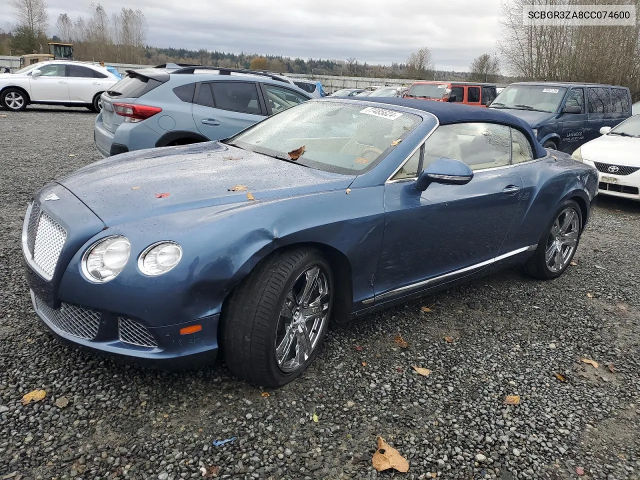 SCBGR3ZA8CC074600 2012 Bentley Continental Gtc