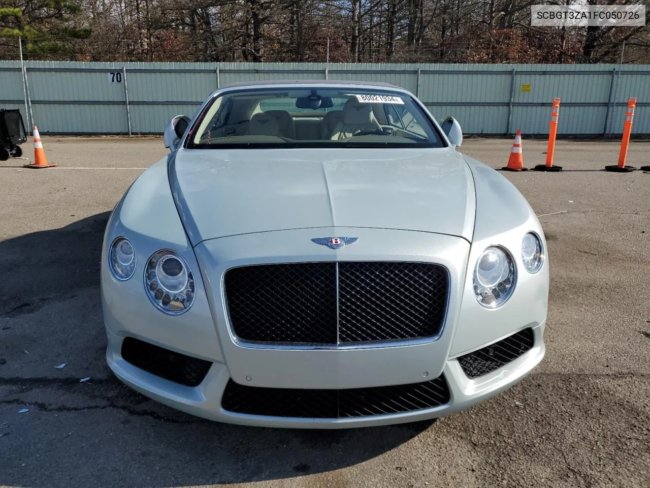 2015 Bentley Continental Gtc V8 VIN: SCBGT3ZA1FC050726 Lot: 80021934