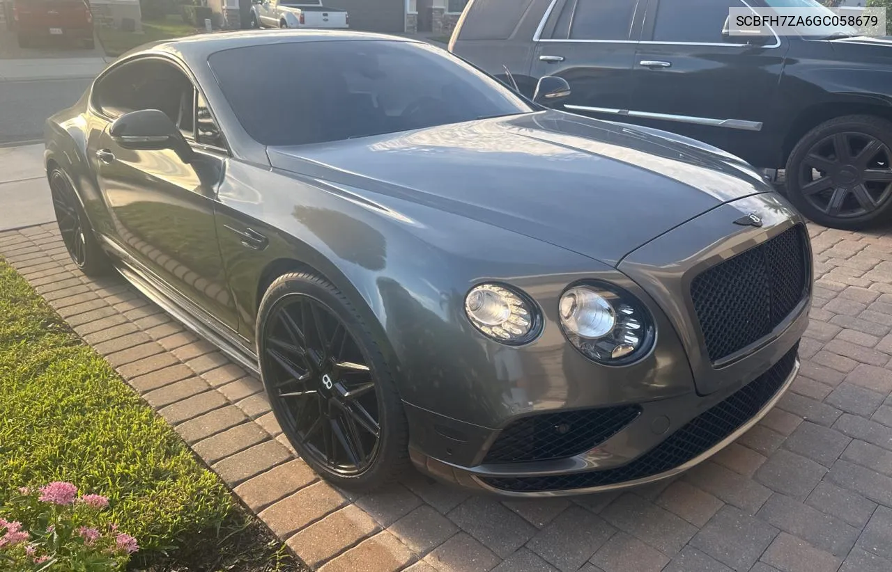 SCBFH7ZA6GC058679 2016 Bentley Continental Gt V8 S