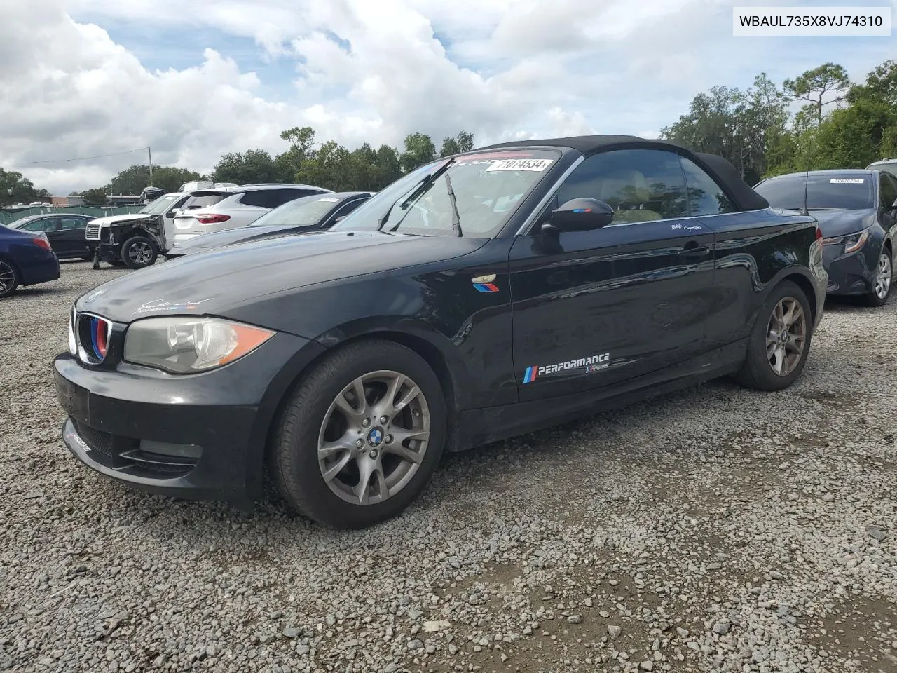 2008 BMW 128 I VIN: WBAUL735X8VJ74310 Lot: 71074534