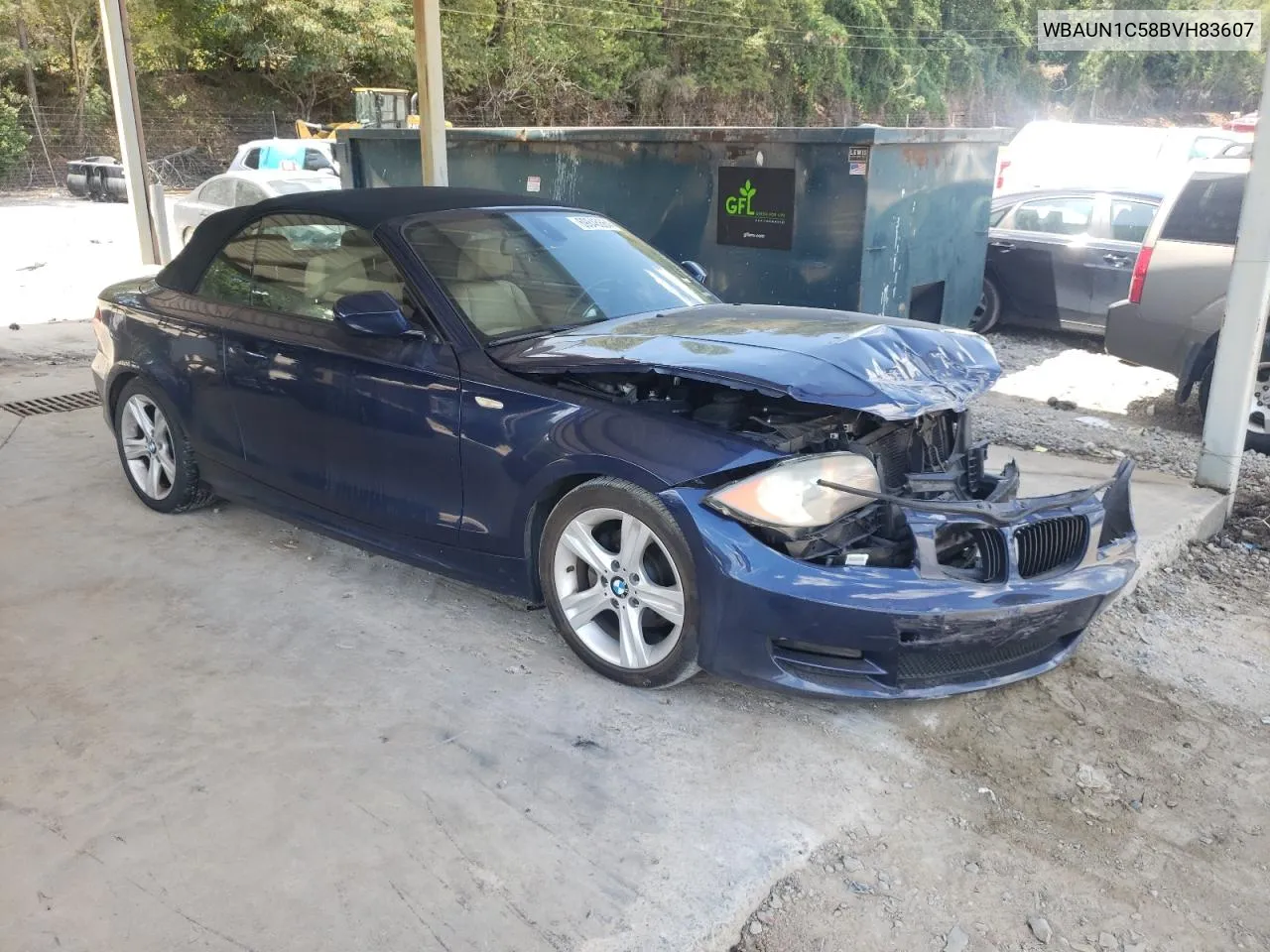 WBAUN1C58BVH83607 2011 BMW 128 I