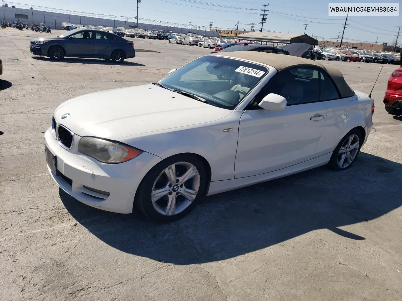 2011 BMW 128 I VIN: WBAUN1C54BVH83684 Lot: 73612244