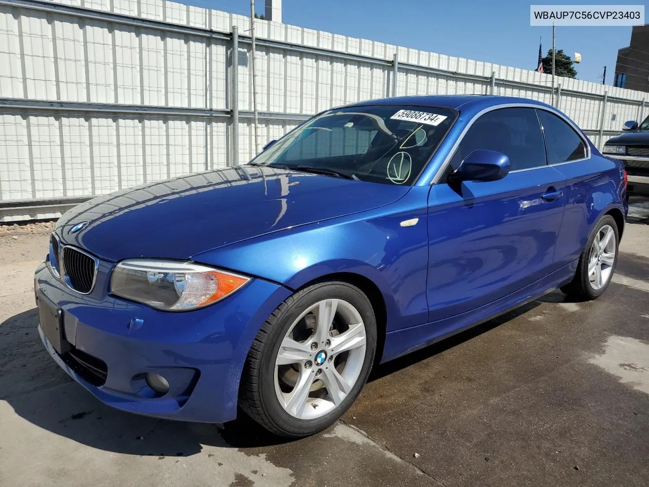 2012 BMW 128 I VIN: WBAUP7C56CVP23403 Lot: 59088734