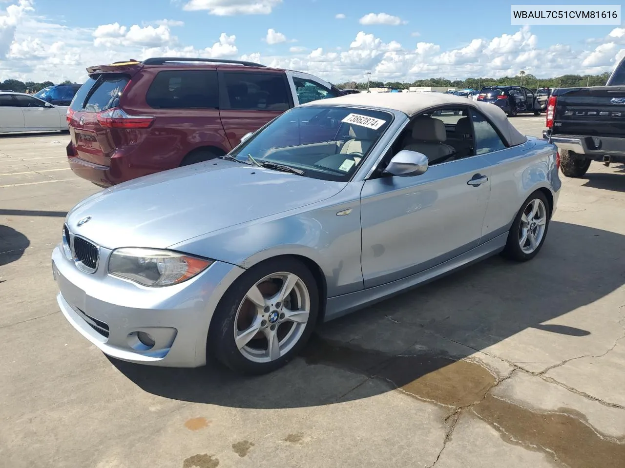 2012 BMW 128 I VIN: WBAUL7C51CVM81616 Lot: 73862874