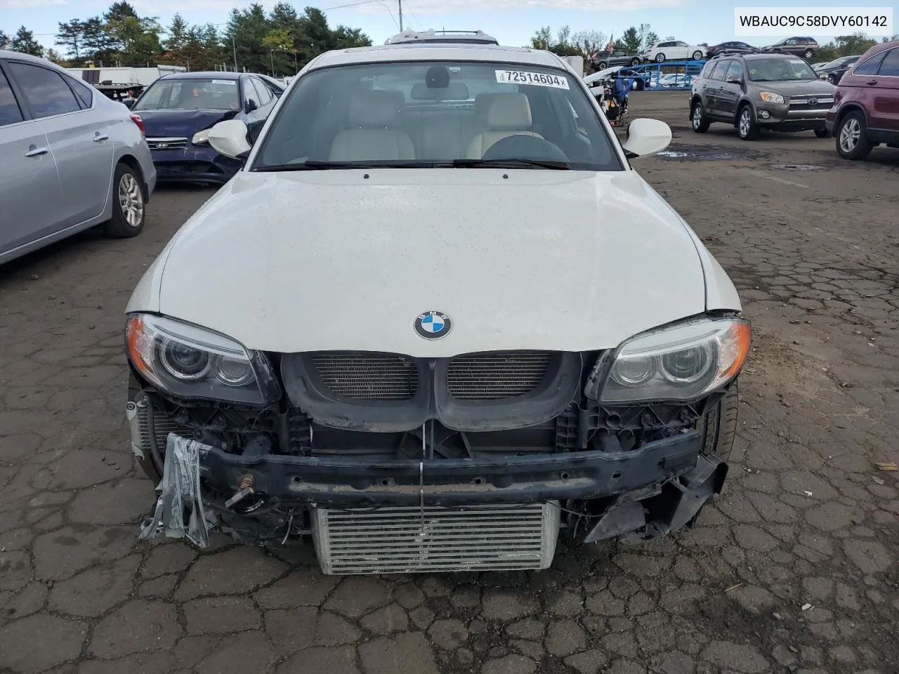 2013 BMW 135 I VIN: WBAUC9C58DVY60142 Lot: 72514604