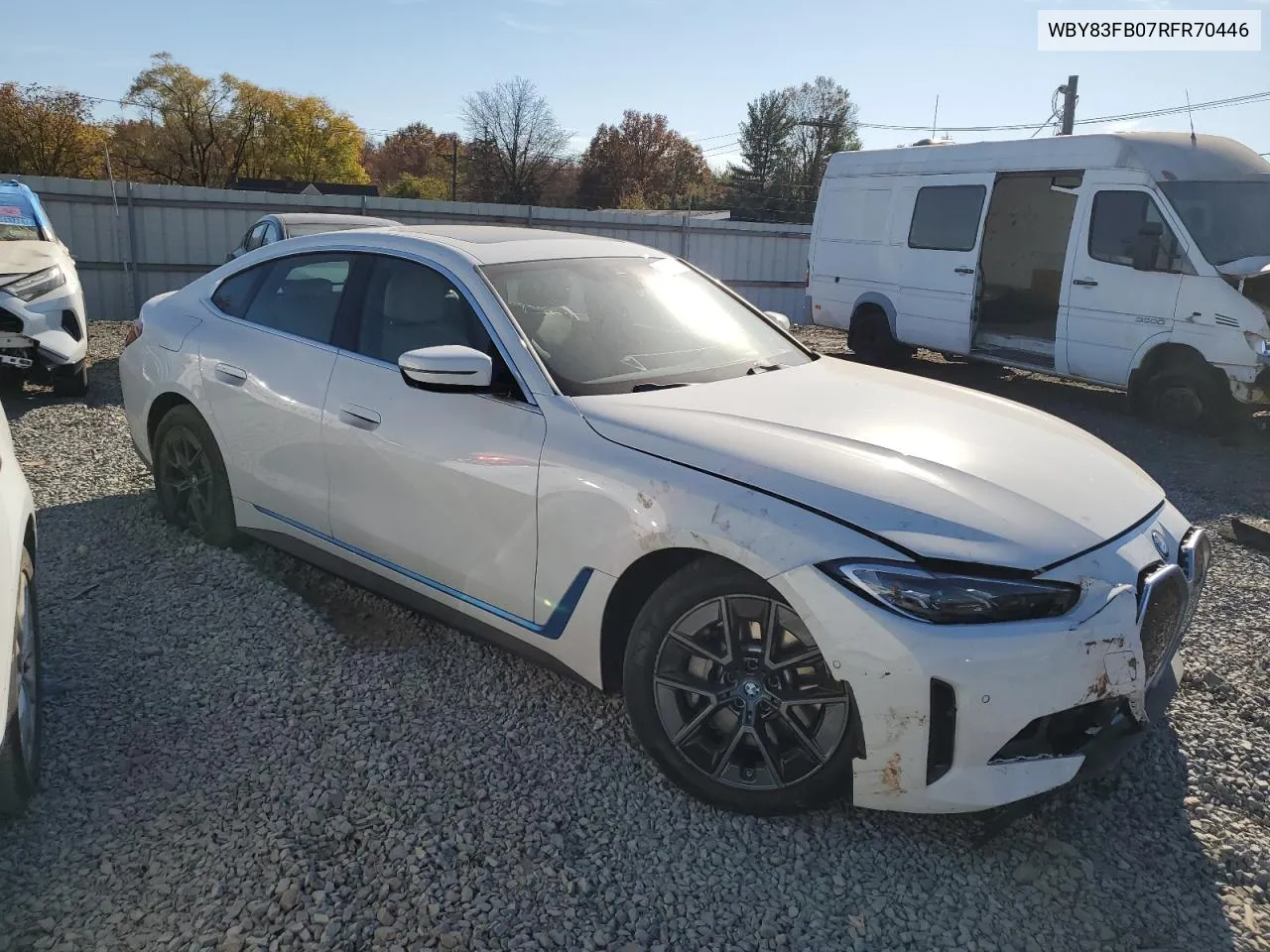 2024 BMW I4 xDrive 40 VIN: WBY83FB07RFR70446 Lot: 75731134