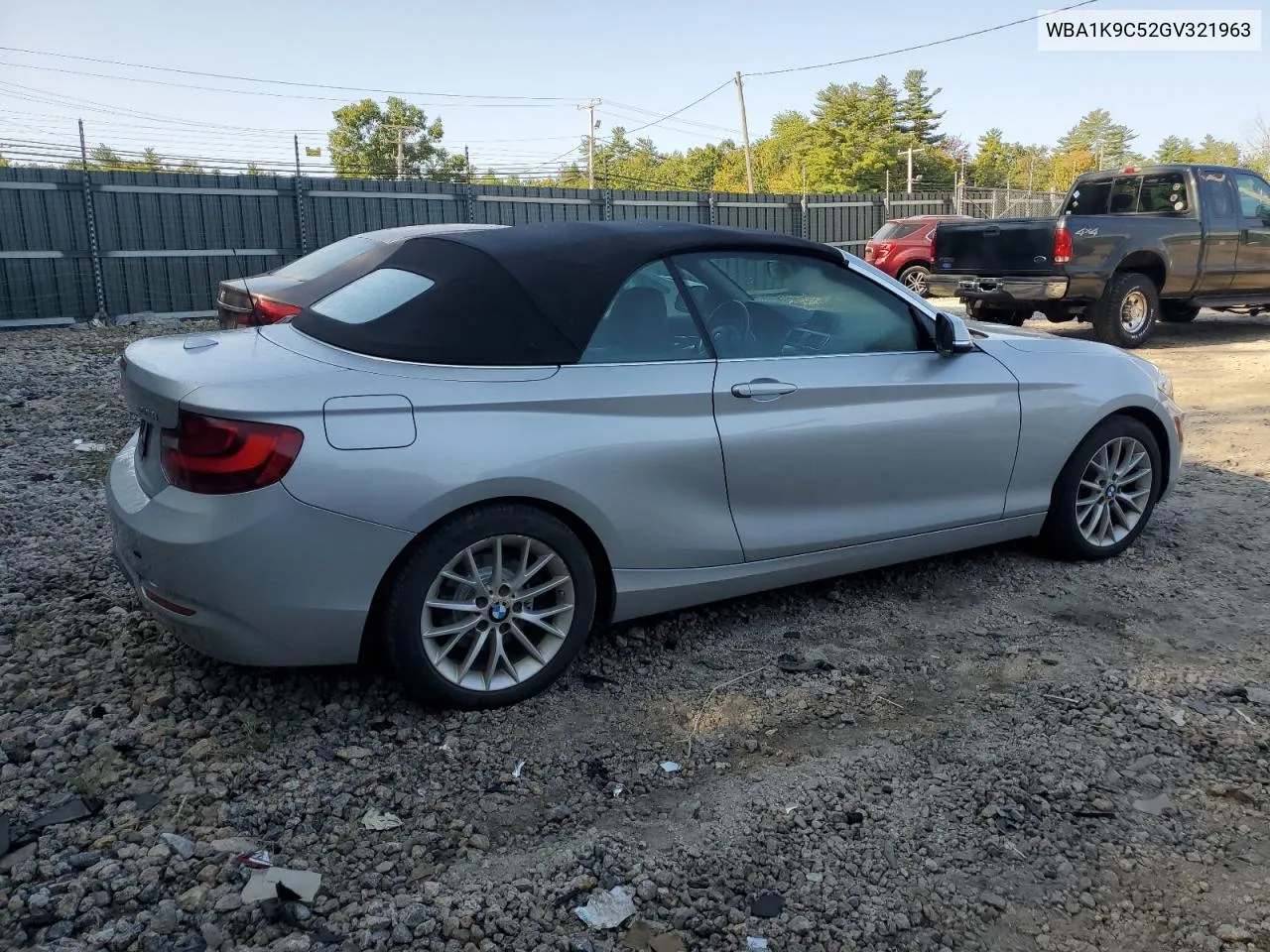 2016 BMW 228 I Sulev VIN: WBA1K9C52GV321963 Lot: 71393424