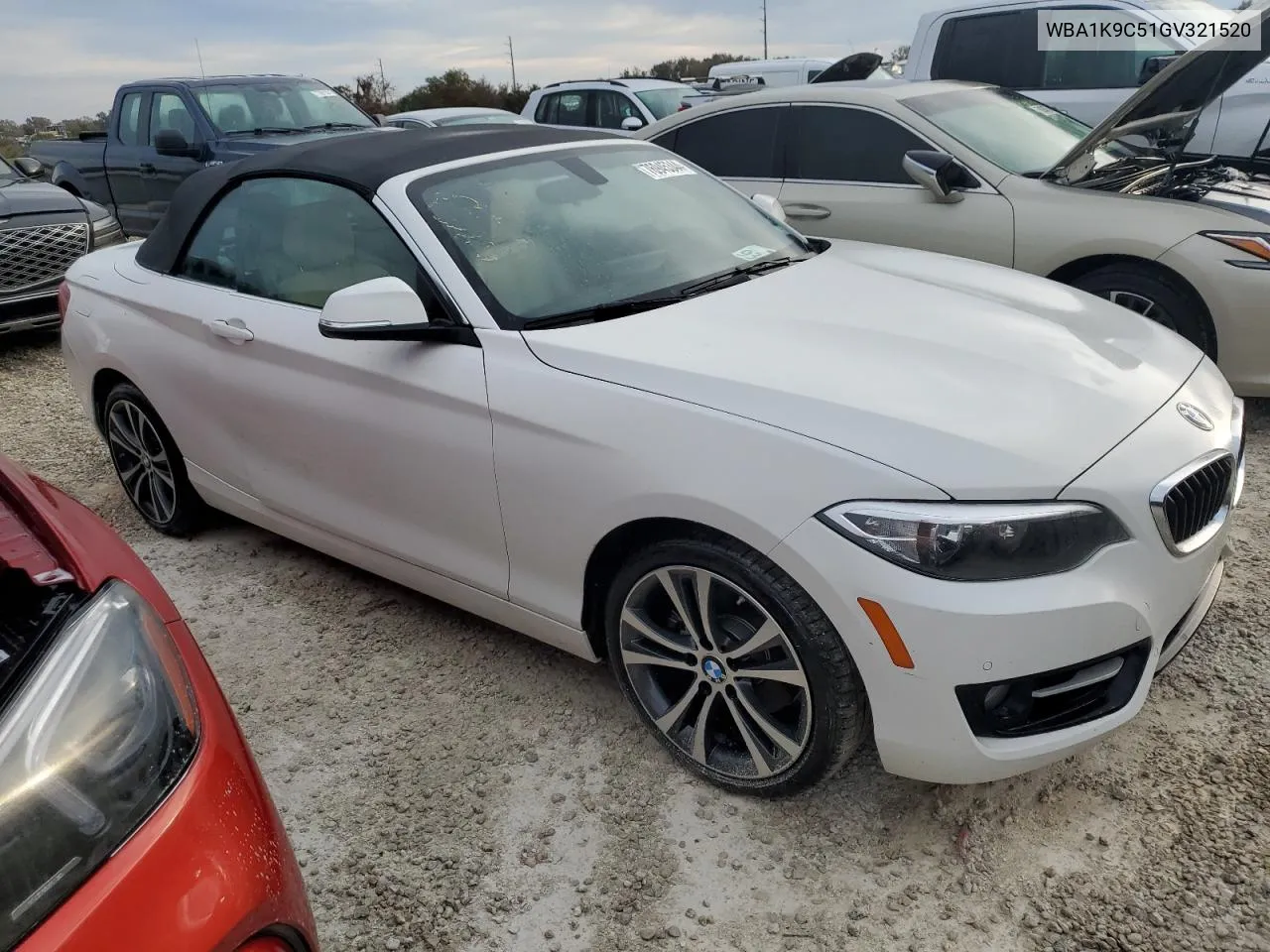 2016 BMW 228 I Sulev VIN: WBA1K9C51GV321520 Lot: 76945344