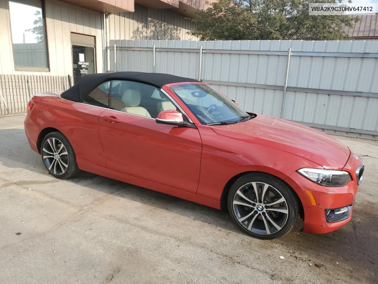 WBA2K9C30HV647412 2017 BMW 230I