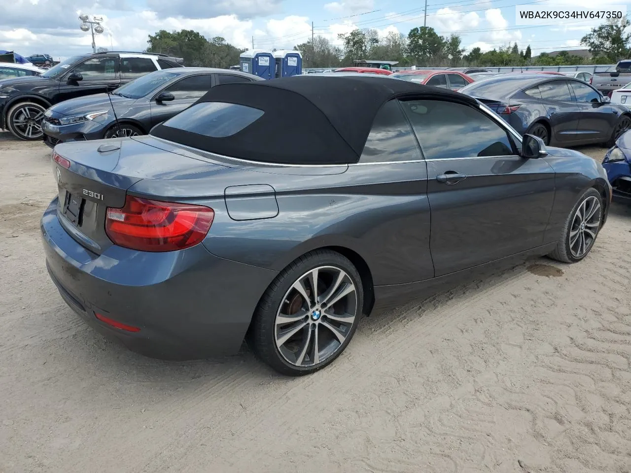 2017 BMW 230I VIN: WBA2K9C34HV647350 Lot: 74210834