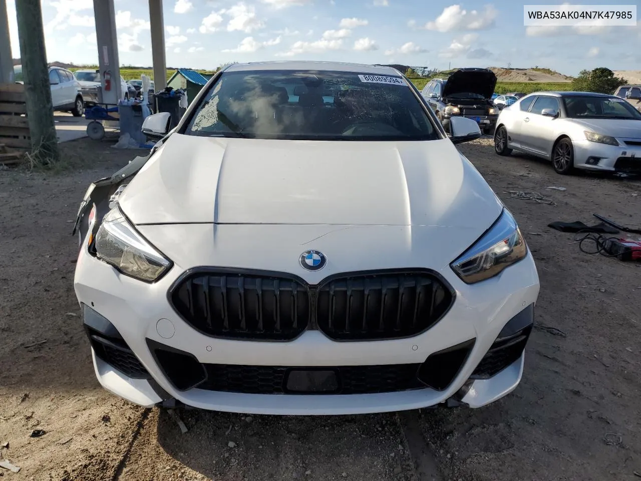 2022 BMW 228I VIN: WBA53AK04N7K47985 Lot: 80089594