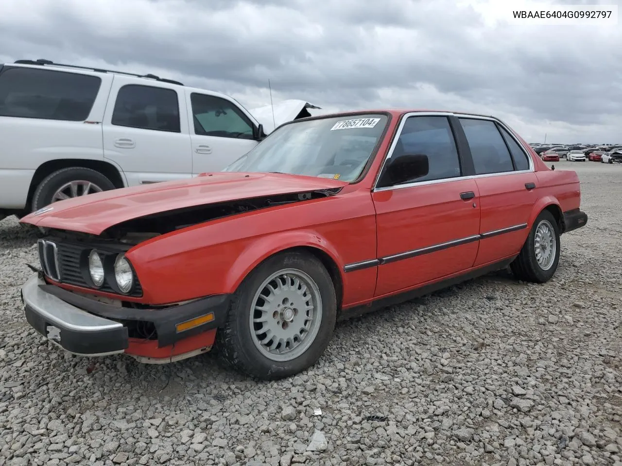 1986 BMW 325 E Automatic VIN: WBAAE6404G0992797 Lot: 78657104