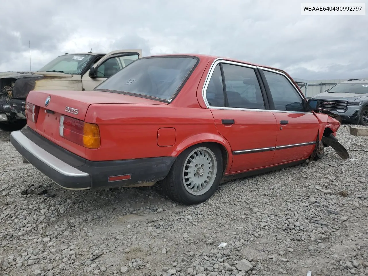 1986 BMW 325 E Automatic VIN: WBAAE6404G0992797 Lot: 78657104