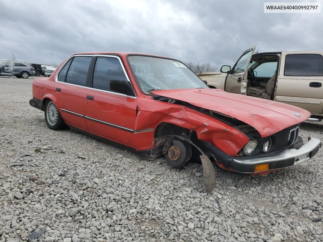 1986 BMW 325 E Automatic VIN: WBAAE6404G0992797 Lot: 78657104