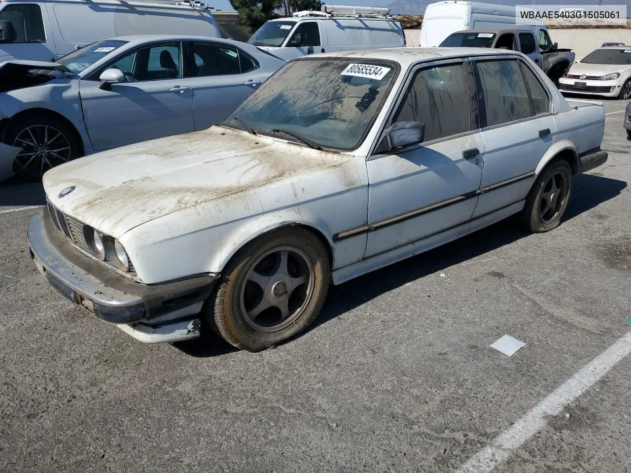 1986 BMW 325 E VIN: WBAAE5403G1505061 Lot: 80585534