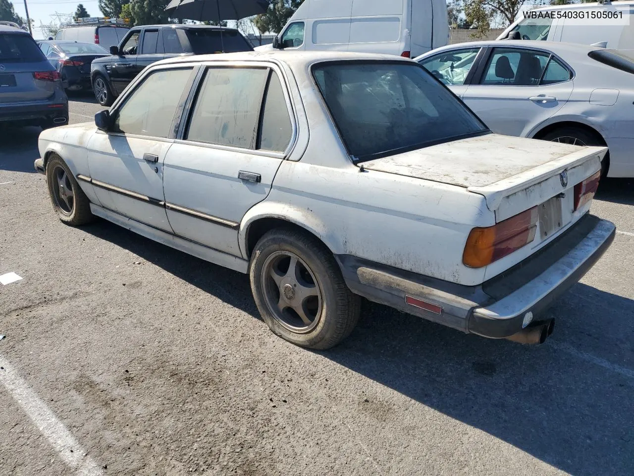 1986 BMW 325 E VIN: WBAAE5403G1505061 Lot: 80585534