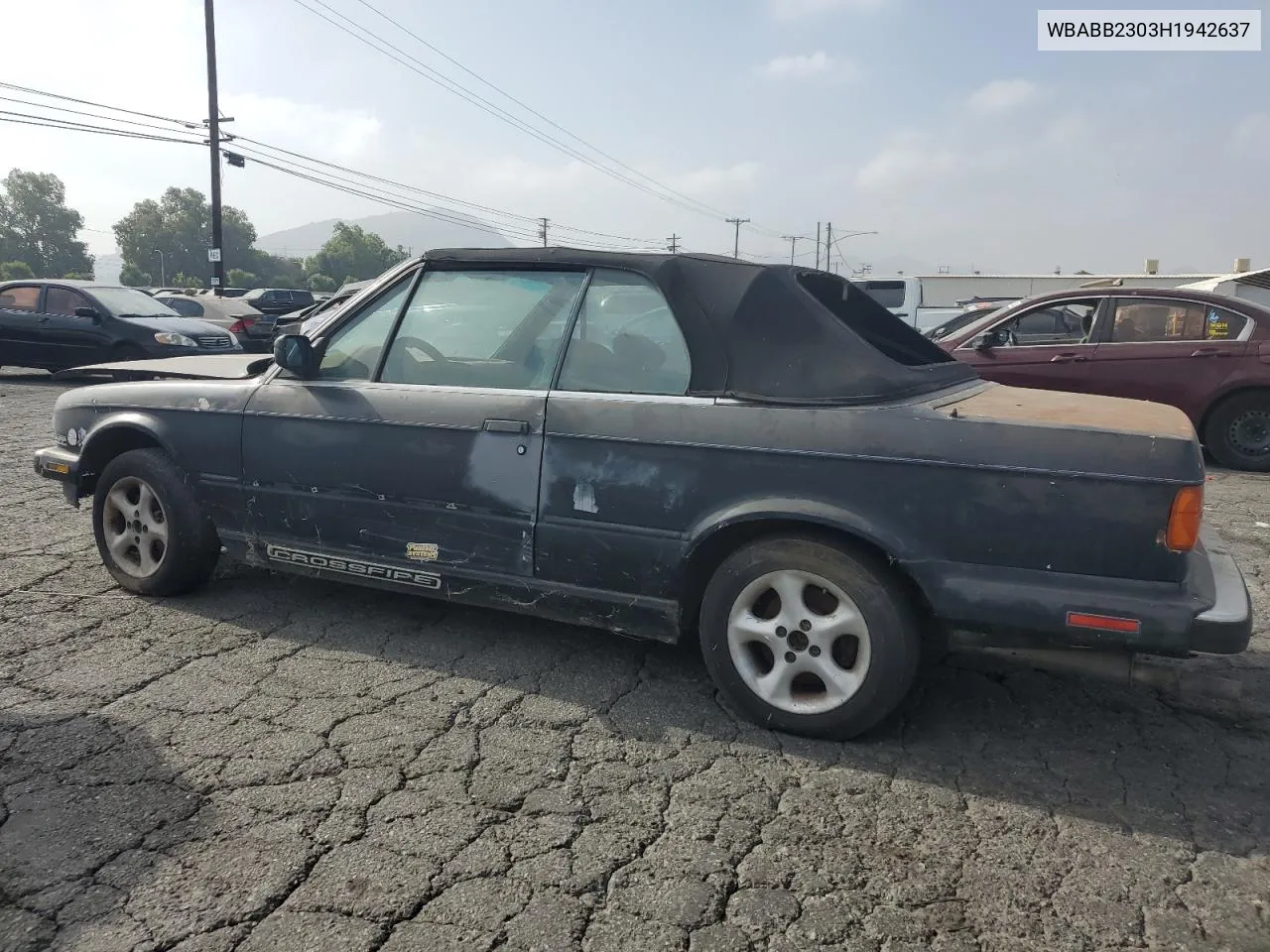 1987 BMW 325 I Automatic VIN: WBABB2303H1942637 Lot: 59732834