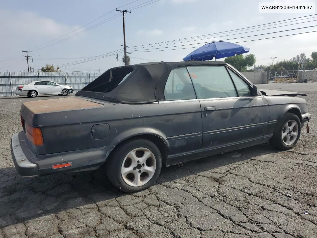 1987 BMW 325 I Automatic VIN: WBABB2303H1942637 Lot: 59732834