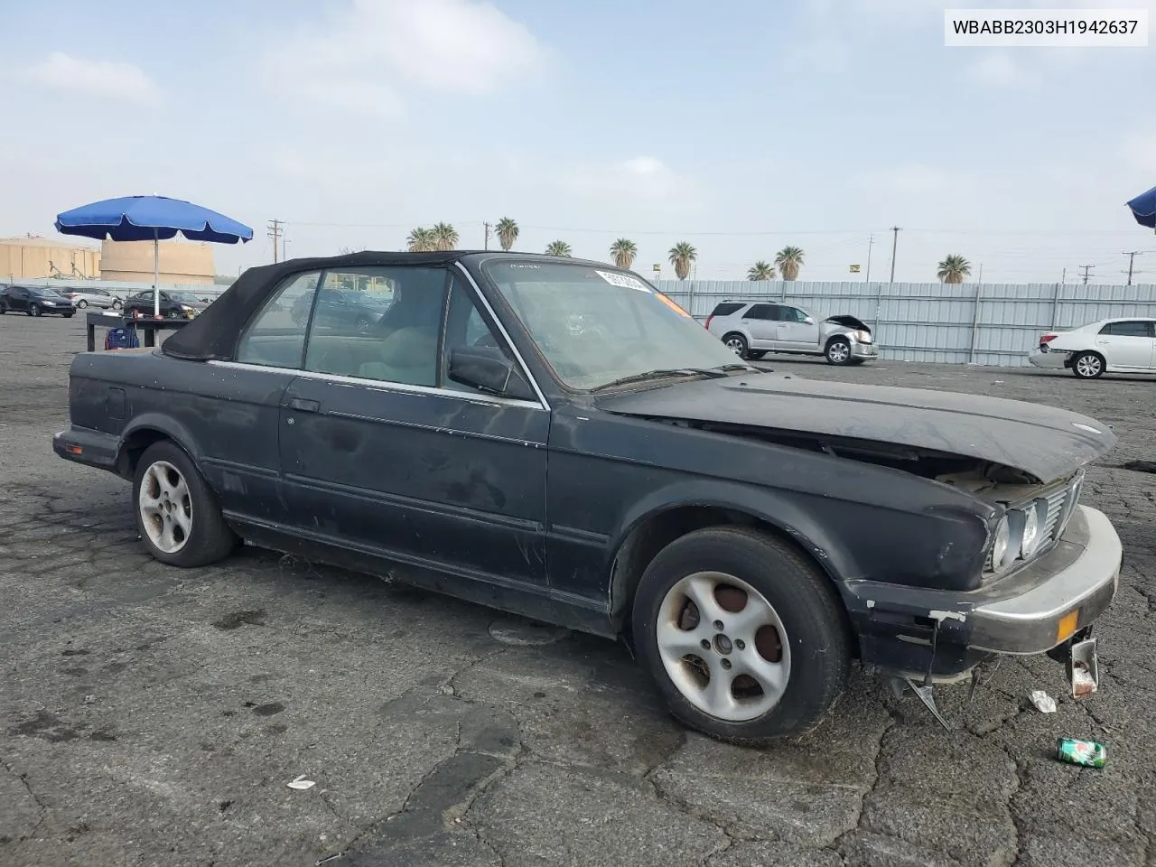 1987 BMW 325 I Automatic VIN: WBABB2303H1942637 Lot: 59732834