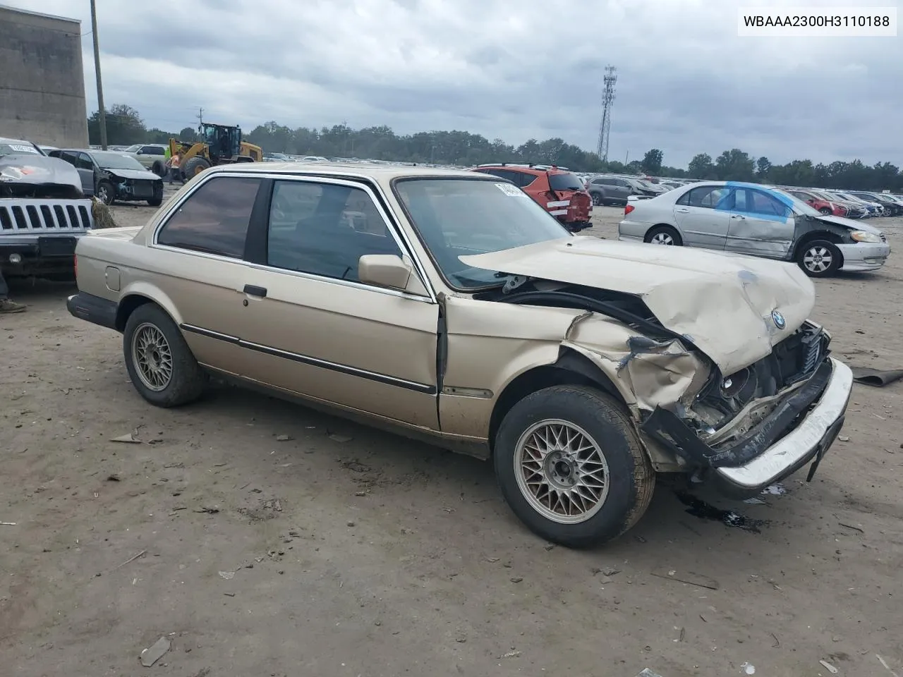 1987 BMW 325 Is Automatic VIN: WBAAA2300H3110188 Lot: 74043434