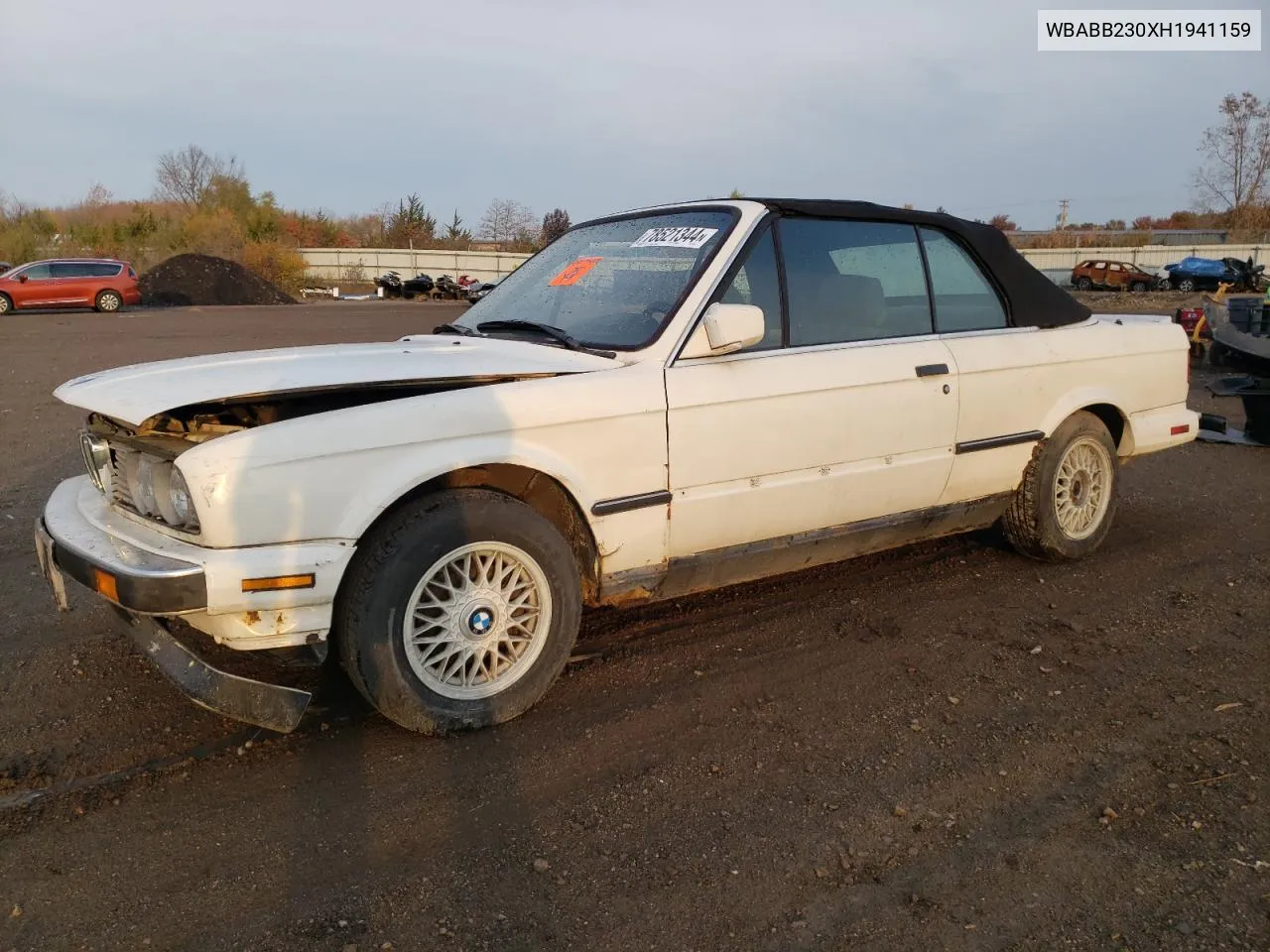 1987 BMW 325 I Automatic VIN: WBABB230XH1941159 Lot: 78521344