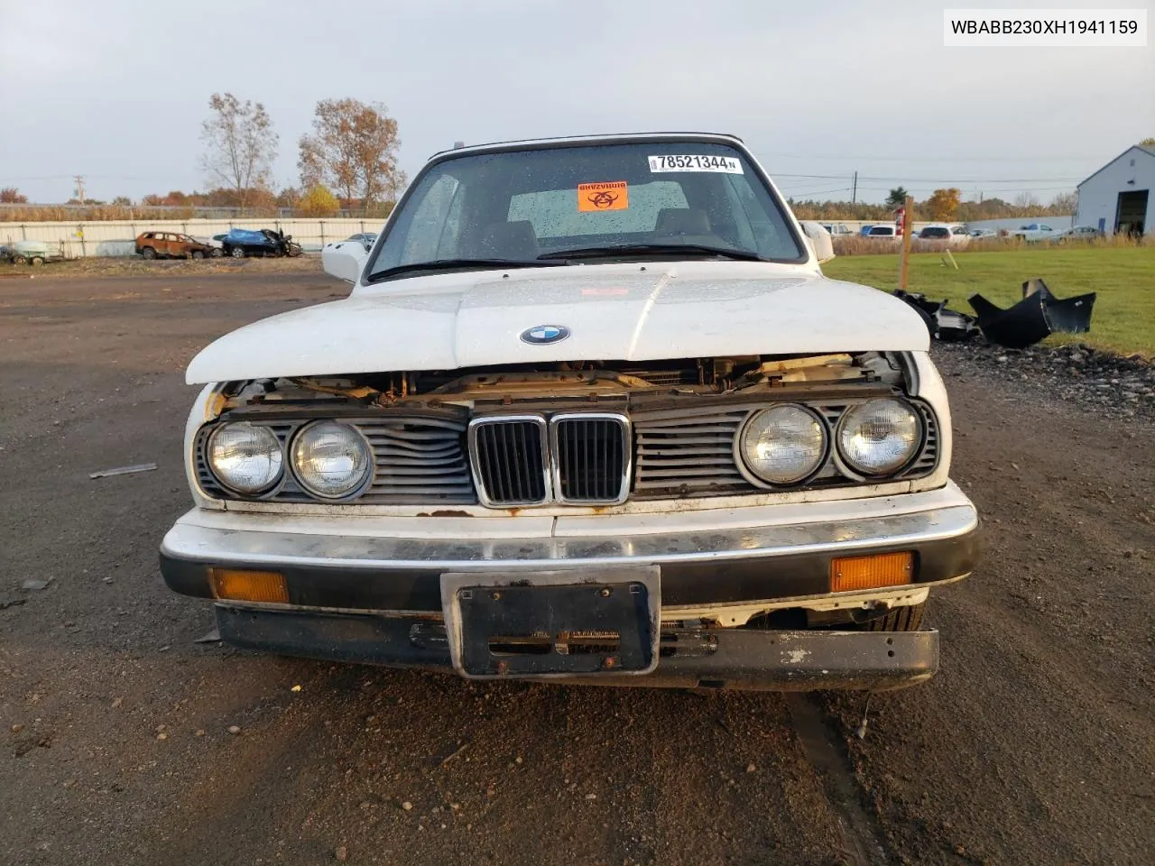 1987 BMW 325 I Automatic VIN: WBABB230XH1941159 Lot: 78521344