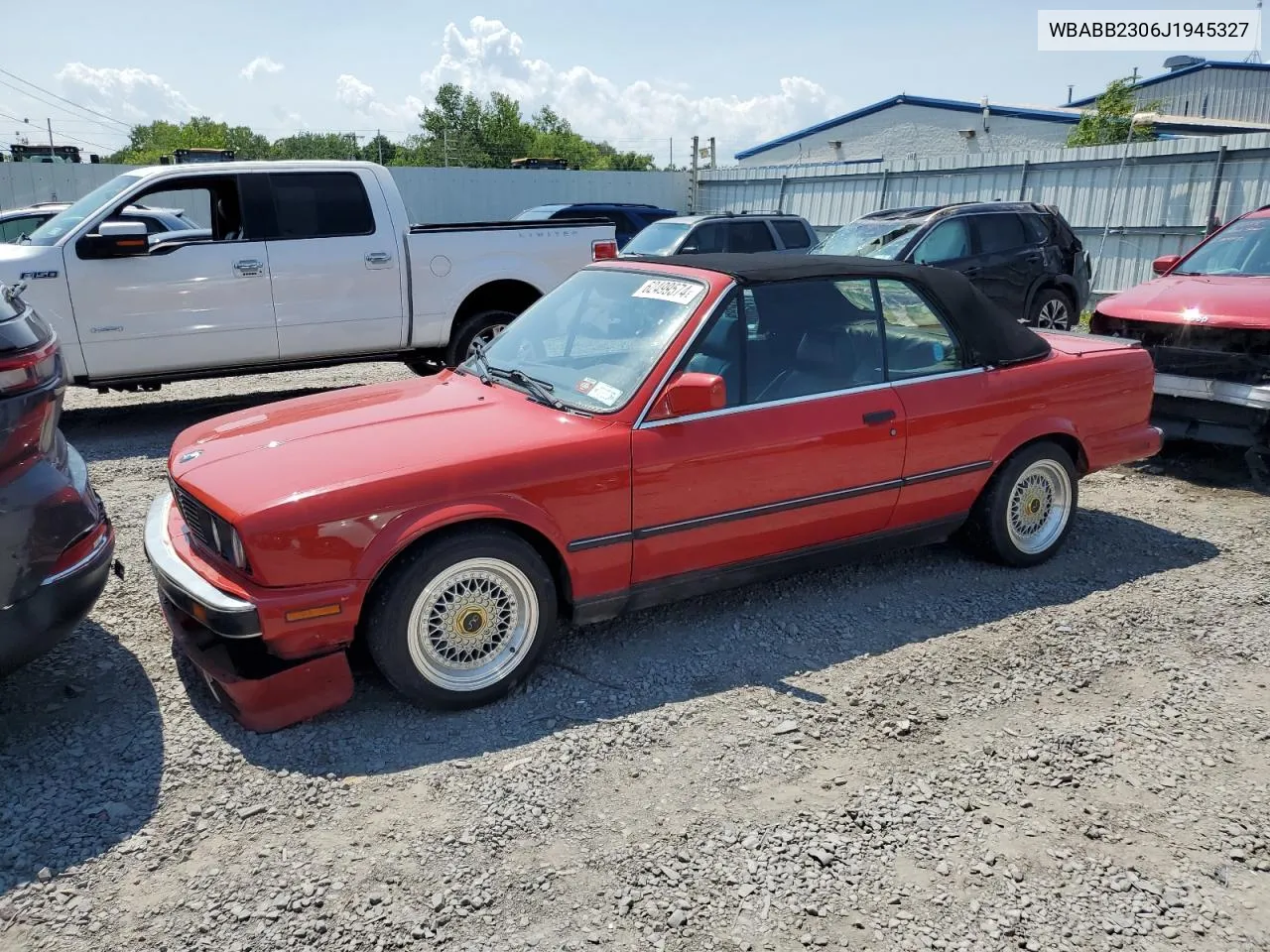 1988 BMW 325 I Automatic VIN: WBABB2306J1945327 Lot: 62499574