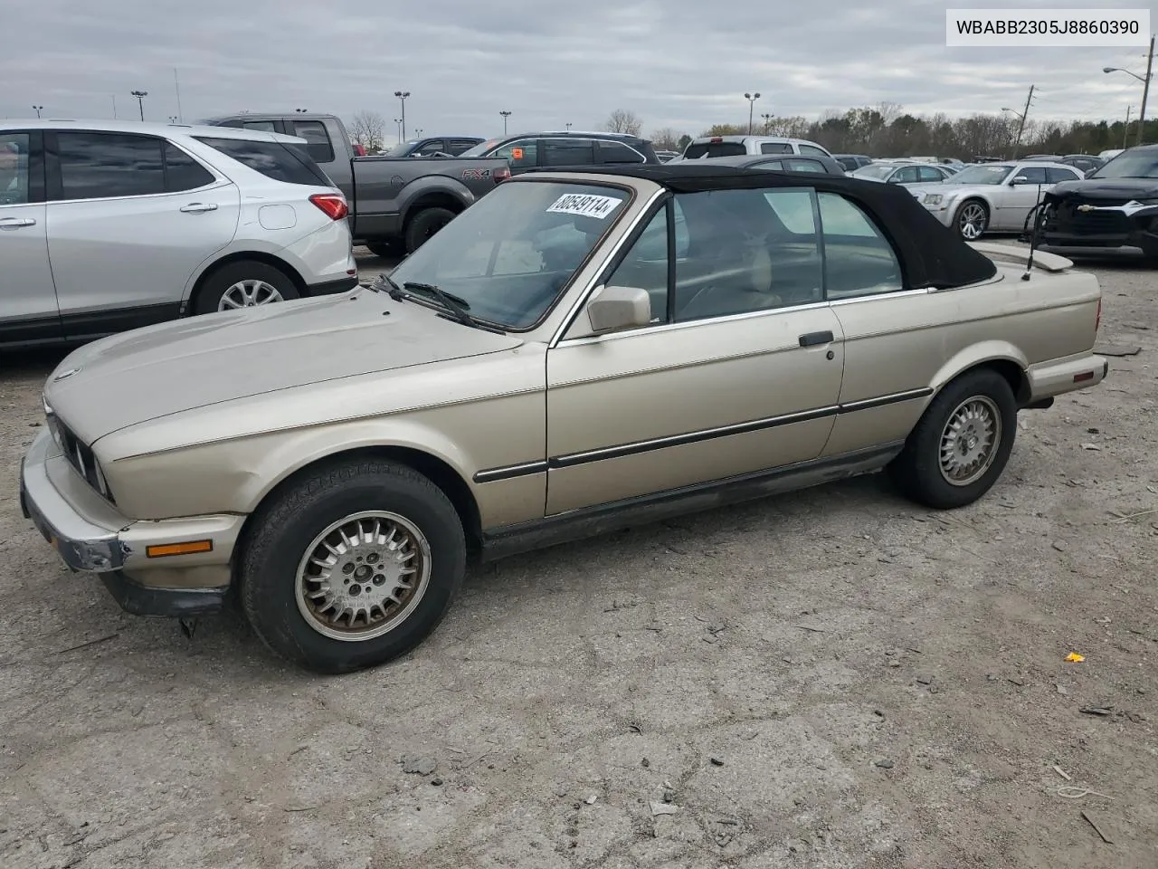 1988 BMW 325 I Automatic VIN: WBABB2305J8860390 Lot: 80549114