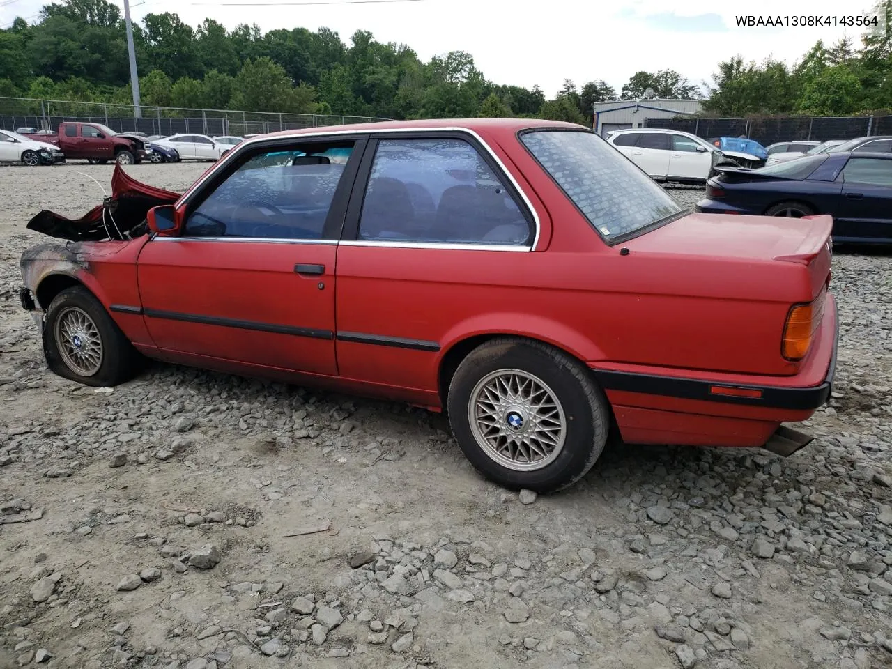 1989 BMW 325 I VIN: WBAAA1308K4143564 Lot: 63122414