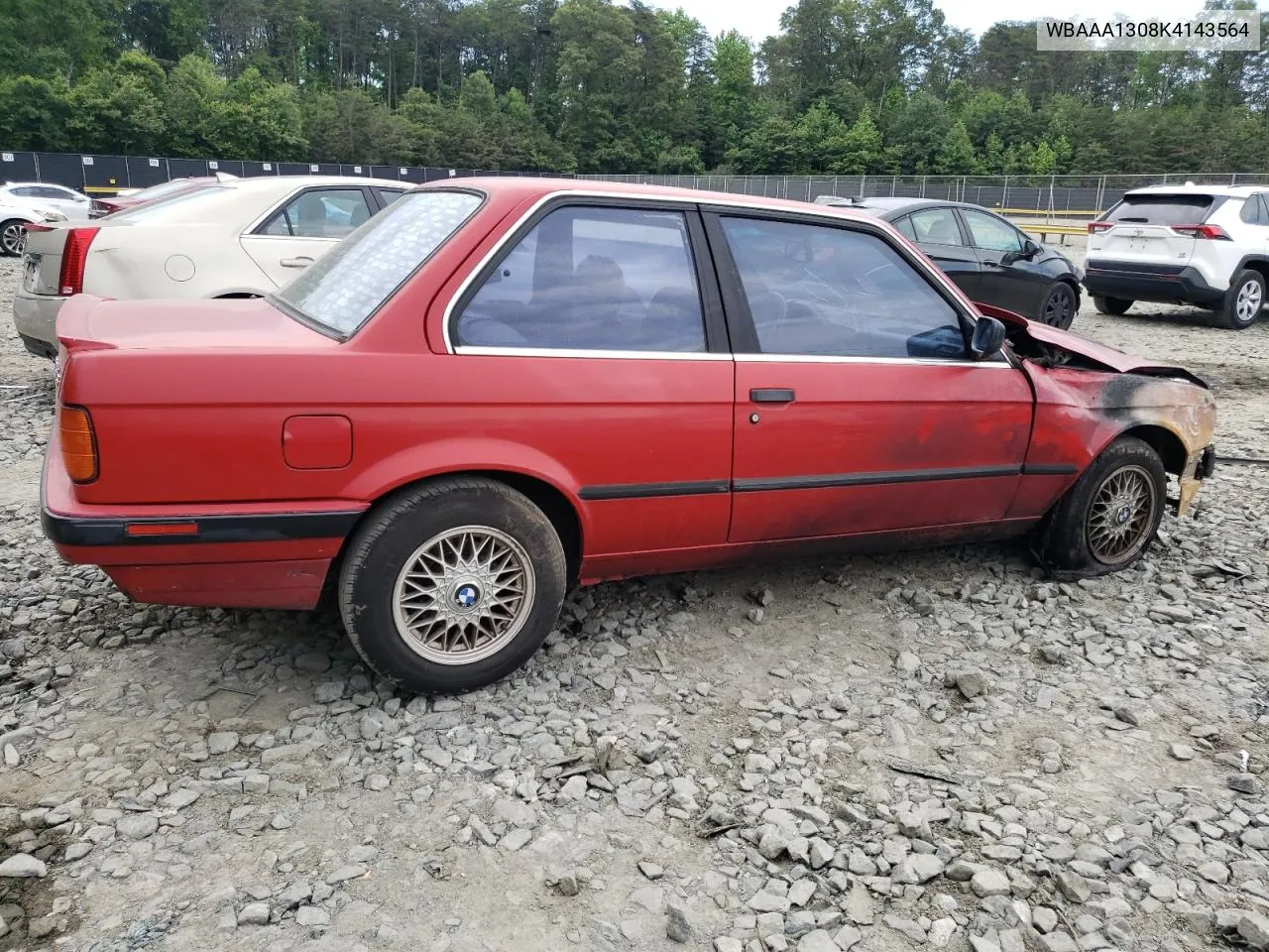 1989 BMW 325 I VIN: WBAAA1308K4143564 Lot: 63122414