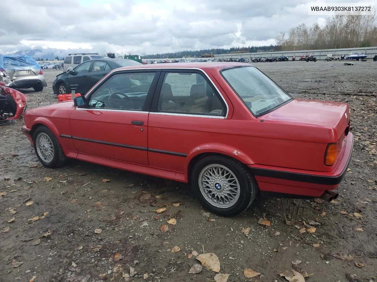 1989 BMW 325 Ix VIN: WBAAB9303K8137272 Lot: 77381794