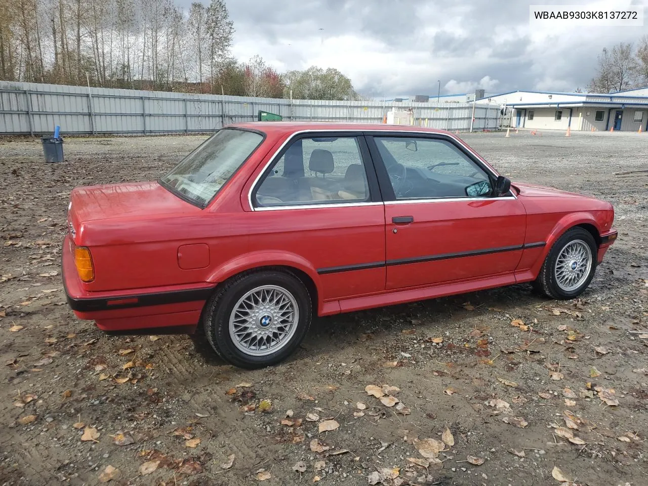 1989 BMW 325 Ix VIN: WBAAB9303K8137272 Lot: 77381794